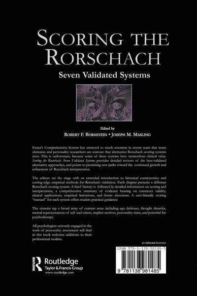 Produktbild: Scoring the Rorschach