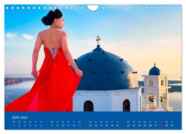 Produktbild: Santorin - eine Insel zum Tr&auml;umen (Wandkalender 2026 DIN A4 quer), CALVENDO Monatskalender