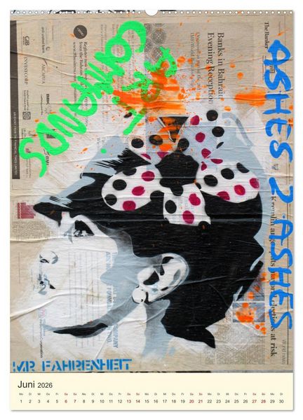Produktbild: Famous Women in StreetArt (Wandkalender 2026 DIN A2 hoch), CALVENDO Monatskalender