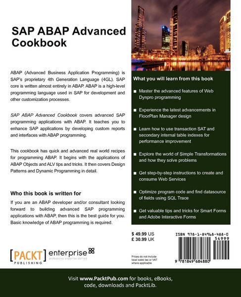 Produktbild: SAP ABAP Advanced Cookbook