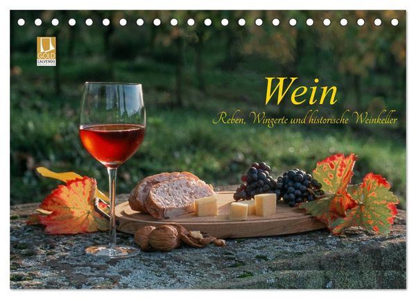 Produktbild: Wein - Reben, Wingerte und historische Weinkeller (Tischkalender 2026 DIN A5 quer), CALVENDO Monatskalender