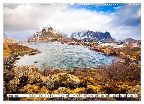 Produktbild: Lofoten - Eine Reise durch Nordnorwegen (Wandkalender 2026 DIN A2 quer), CALVENDO Monatskalender