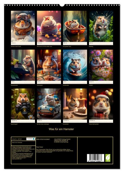 Produktbild: Was f&uuml;r ein Hamster (hochwertiger Premium Wandkalender 2026 DIN A2 hoch), Kunstdruck in Hochglanz