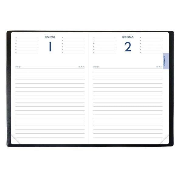 Produktbild: Sch&uuml;lerkalender FORUM Silk schwarz 2026 / 2027