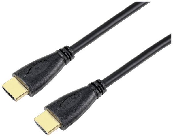 Produktbild: SpeaKa Professional HDMI Anschlusskabel HDMI-A Stecker, HDMI-A Stecker 0.50 m Schwarz SP-10133276 4K UHD, Audio Return Channel HDMI-Kabel