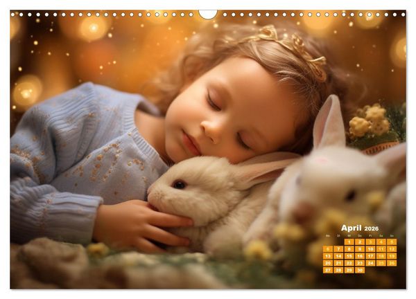 Produktbild: Kleine Schlummerparade: Babys und ihre kuscheligen Tierfreunde (Wandkalender 2026 DIN A3 quer), CALVENDO Monatskalender