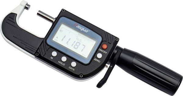 Dasqua 4105-0005 Digitales Dickenmessgerät (L x B) 160 mm x 55 mm mit digitaler Anzeige, metrisch 25 mm Ablesung: 0.01 mm