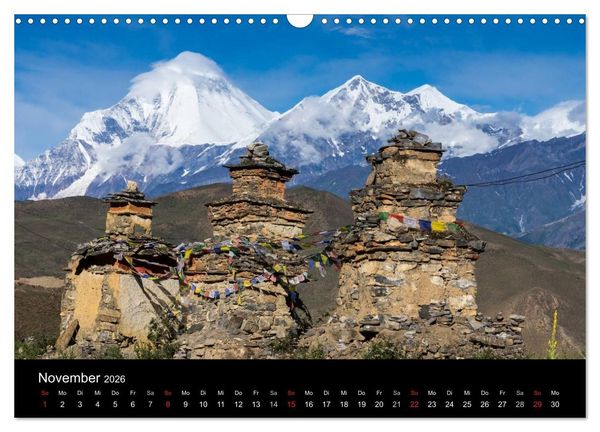 Produktbild: MUSTANG - das verborgene K&ouml;nigreich im Himalaya (Wandkalender 2026 DIN A3 quer), CALVENDO Monatskalender