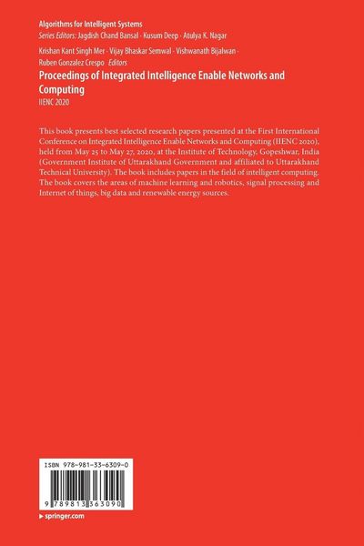 Produktbild: Proceedings of Integrated Intelligence Enable Networks and Computing