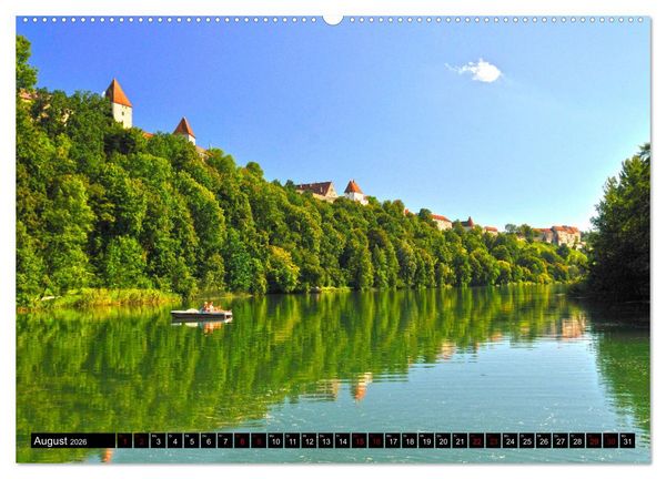 Produktbild: Burghausen - Mittelalter an der Salzach (hochwertiger Premium Wandkalender 2026 DIN A2 quer), Kunstdruck in Hochglanz