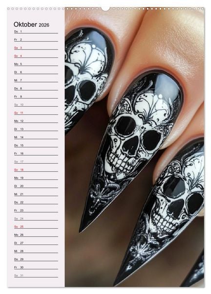 Produktbild: Nageldesign. Au&szlig;ergew&ouml;hnliche Fingern&auml;gel (hochwertiger Premium Wandkalender 2026 DIN A2 hoch), Kunstdruck in Hochglanz