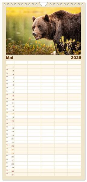 Produktbild: Familienplaner 2026 - Wildes Finnland mit 5 Spalten (Wandkalender, 21 x 45 cm) CALVENDO