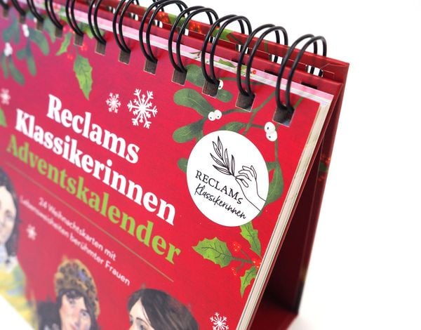 Produktbild: Reclams Klassikerinnen Adventskalender. 24 Weihnachtskarten mit Lebensweisheiten ber&uuml;hmter Frauen
