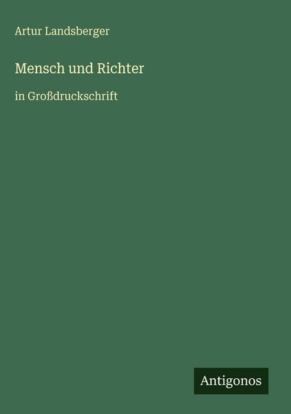 Produktbild: Mensch und Richter
