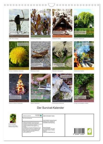 Produktbild: Der Survival-Kalender (Wandkalender 2027 DIN A3 hoch), CALVENDO Monatskalender