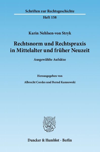 Produktbild: Rechtsnorm und Rechtspraxis in Mittelalter und fr&uuml;her Neuzeit.
