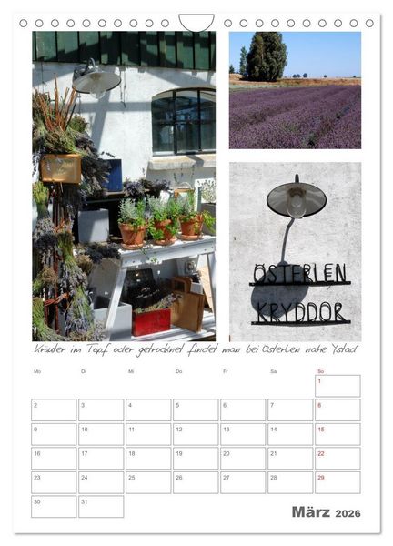 Produktbild: G&auml;rten in Schweden (Wandkalender 2026 DIN A4 hoch), CALVENDO Monatskalender