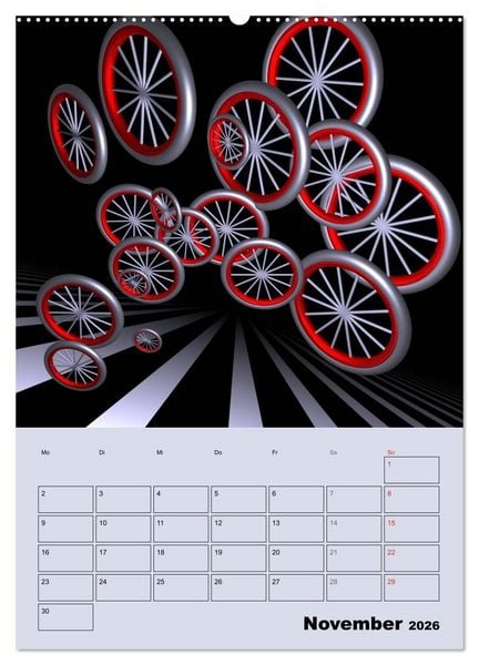 Produktbild: OpArt und mehr (Wandkalender 2026 DIN A2 hoch), CALVENDO Monatskalender