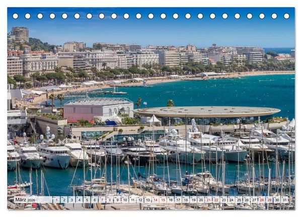 Produktbild: C&Ocirc;TE D&rsquo;AZUR Bezaubernde Orte (Tischkalender 2026 DIN A5 quer), CALVENDO Monatskalender