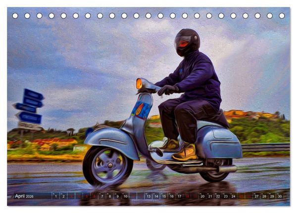 Produktbild: Vespazieren (Tischkalender 2026 DIN A5 quer), CALVENDO Monatskalender