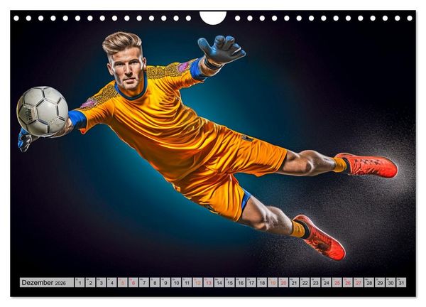 Produktbild: Fussball - Tormann in Aktion (Wandkalender 2026 DIN A4 quer), CALVENDO Monatskalender