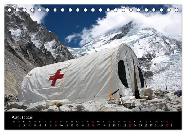 Produktbild: Majest&auml;tische Bergwelten - Der Everest Trek (Tischkalender 2026 DIN A5 quer), CALVENDO Monatskalender