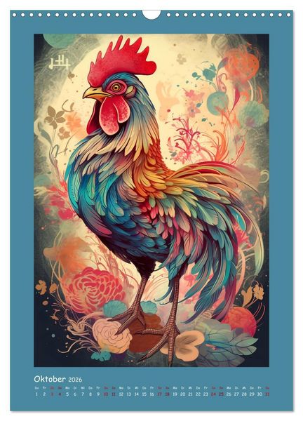 Produktbild: Chinesischer Tierkreis (Wandkalender 2026 DIN A3 hoch), CALVENDO Monatskalender