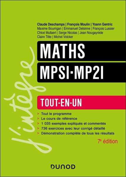 Produktbild: Maths MPSI, MP2I : tout-en-un : nouveaux programmes 2021