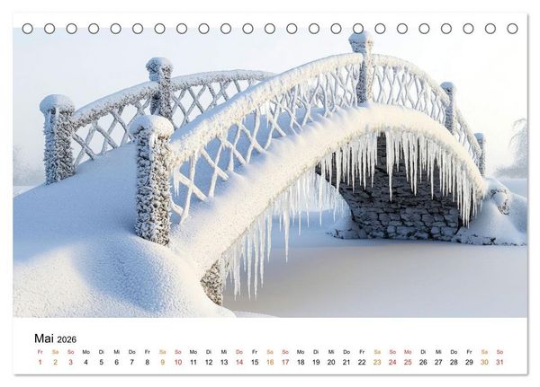 Produktbild: Winterzauber - Nordwind und Schneegest&ouml;ber (Tischkalender 2026 DIN A5 quer), CALVENDO Monatskalender