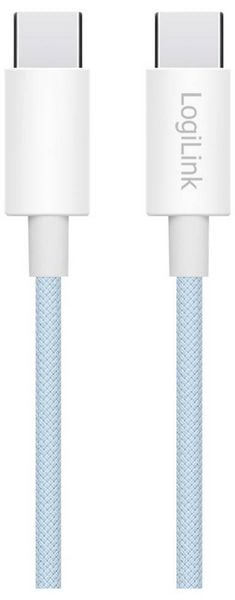 Produktbild: LogiLink USB-C&reg; Kabel USB 2.0 USB-C&reg; Stecker 1.5m Blau CU0351