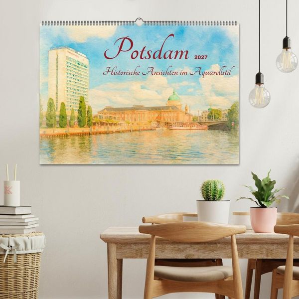 Produktbild: Potsdam &ndash; Historische Ansichten im Aquarellstil (Wandkalender 2027 DIN A2 quer), CALVENDO Monatskalender