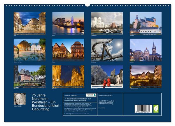Produktbild: 75 Jahre Nordrhein-Westfalen - Ein Bundesland feiert Geburtstag (hochwertiger Premium Wandkalender 2026 DIN A2 quer), Kunstdruck in Hochglanz