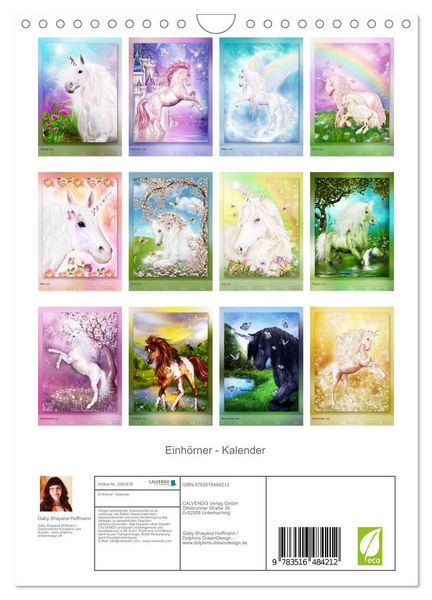 Produktbild: Einh&ouml;rner - Kalender (Wandkalender 2026 DIN A4 hoch), CALVENDO Monatskalender