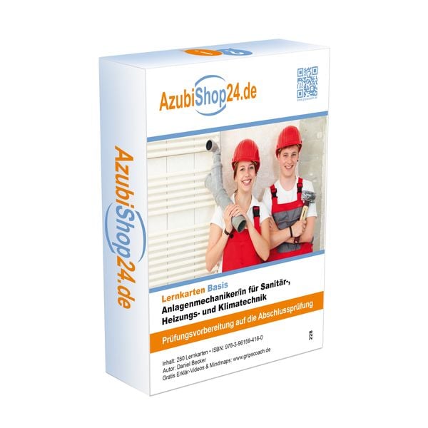 Produktbild: Lernkarten Anlagenmechaniker f&uuml;r Sanit&auml;r, Heizungs und Klimatechnik