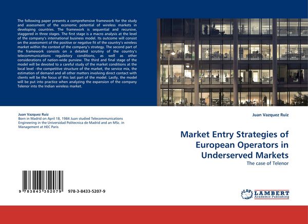 Produktbild: Market Entry Strategies of European Operators in Underserved Markets