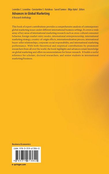 Produktbild: Advances in Global Marketing