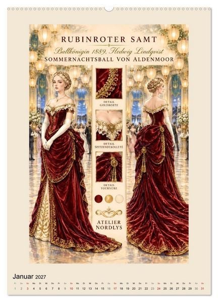 Produktbild: Die Ballk&ouml;niginnen von Aldenmoor (Wandkalender 2027 DIN A2 hoch), CALVENDO Monatskalender