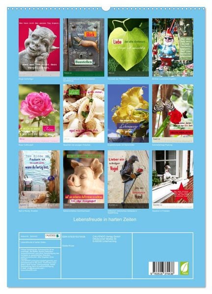 Produktbild: Lebensfreude in harten Zeiten (hochwertiger Premium Wandkalender 2026 DIN A2 hoch), Kunstdruck in Hochglanz