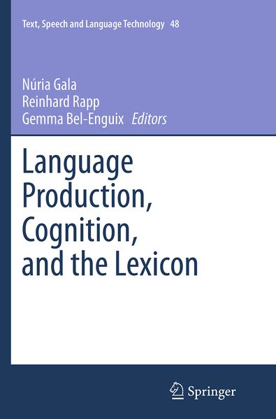 Produktbild: Language Production, Cognition, and the Lexicon