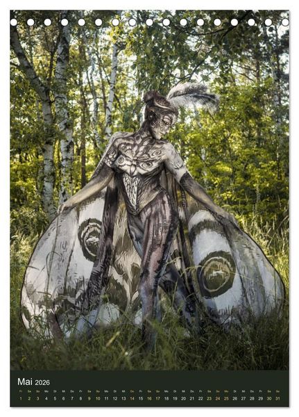 Produktbild: Bodypainting Adventures - Farbe auf nackter Haut (Tischkalender 2026 DIN A5 hoch), CALVENDO Monatskalender