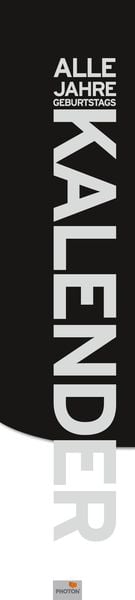 GEBURTSTAGSKALENDER 'ALLE JAHRE'