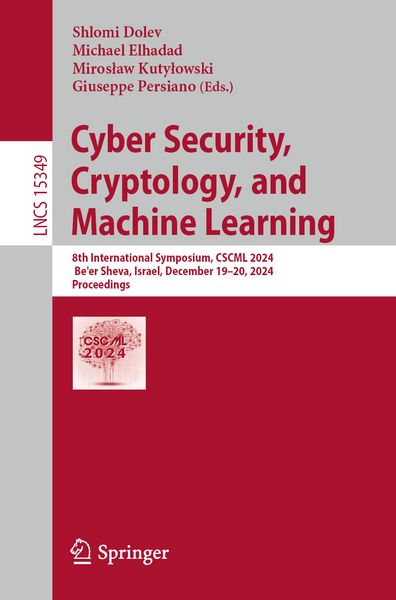 Produktbild: Cyber Security, Cryptology, and Machine Learning