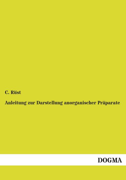 Produktbild: Anleitung zur Darstellung anorganischer Pr&auml;parate
