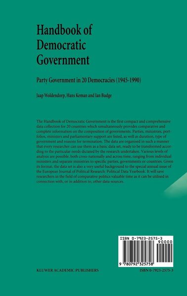 Produktbild: Handbook of Democratic Government