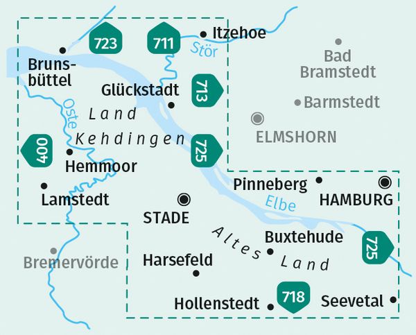 Produktbild: KOMPASS Wanderkarte 726 Hamburg, Altes Land 1:50.000