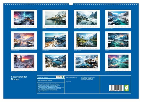 Produktbild: Faszinierender Norden (hochwertiger Premium Wandkalender 2026 DIN A2 quer), Kunstdruck in Hochglanz