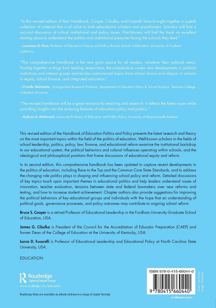 Produktbild: Handbook of Education Politics and Policy