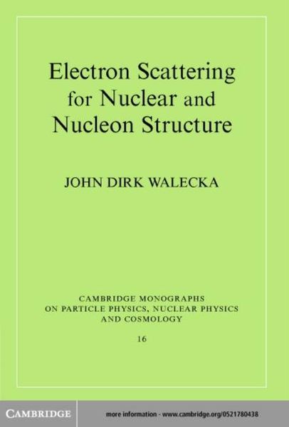 Produktbild: Electron Scattering for Nuclear and Nucleon Structure
