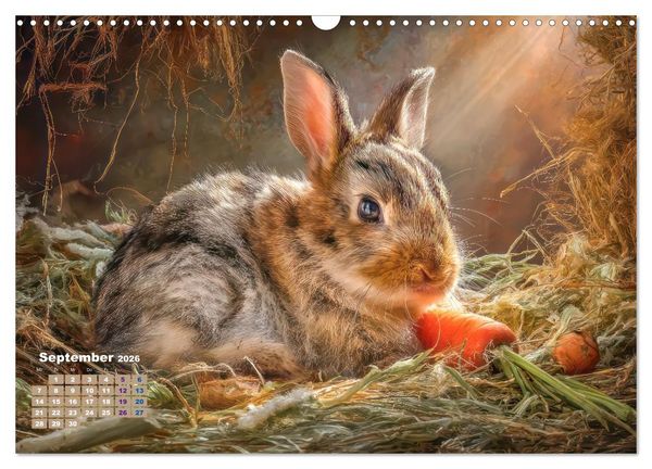 Produktbild: Kaninchenportraits &ndash; Szenen voller Charme (Wandkalender 2026 DIN A3 quer), CALVENDO Monatskalender