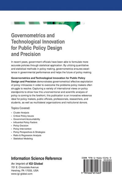 Produktbild: Governometrics and Technological Innovation for Public Policy Design and Precision